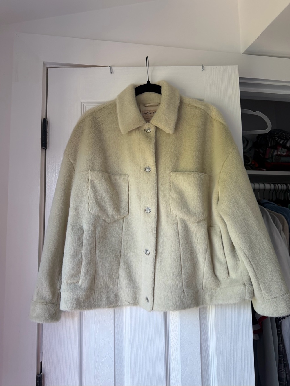 Free people Women’s Cream Button-Front Soft Jacket